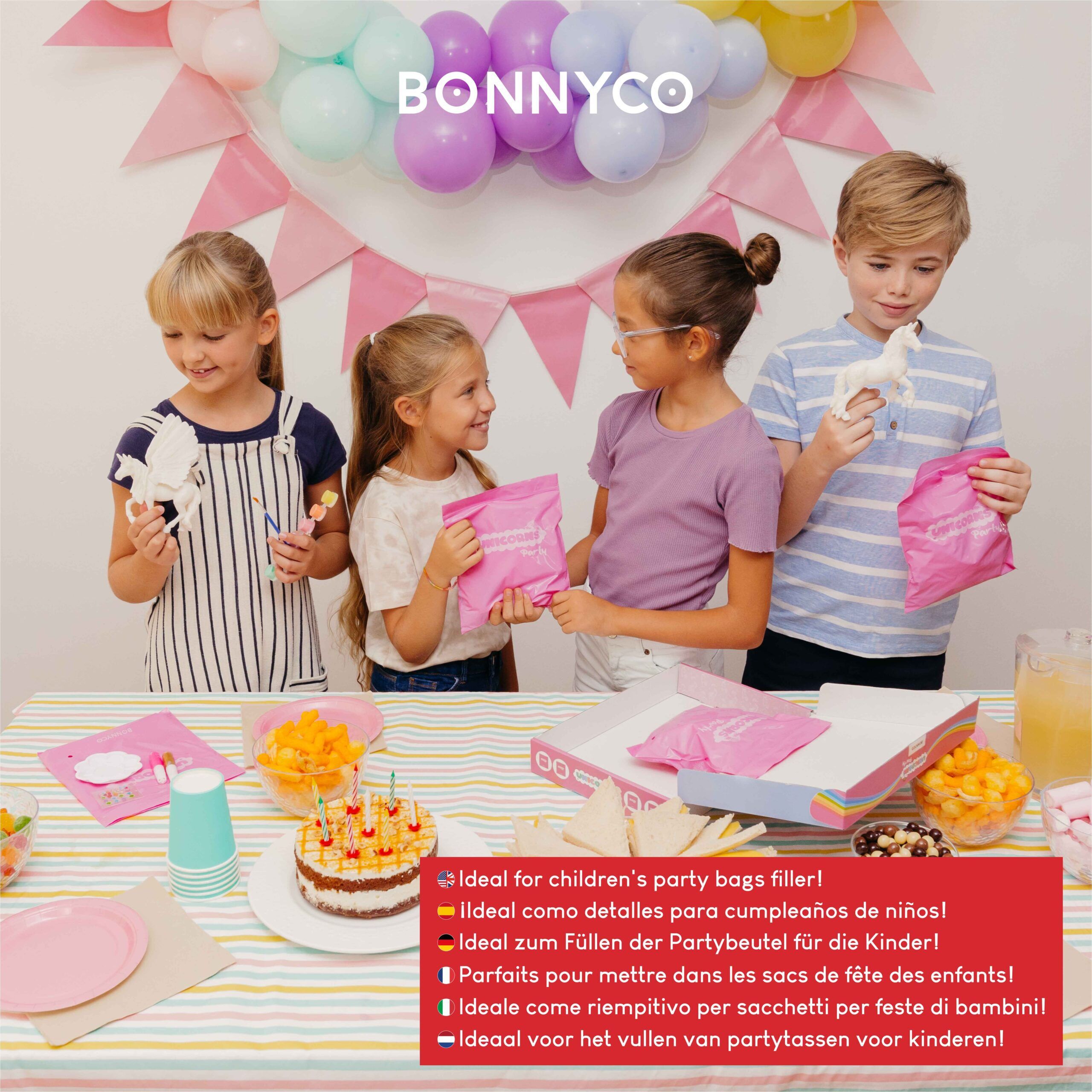 Detalles de cumpleaños de Unicornios - Pack de 4 Figuras para pintar - Imagen 7